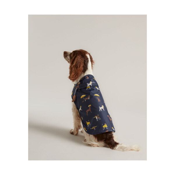 Joules Navy Dog Print Waterproof Mac / Coat