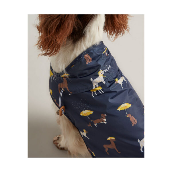 Joules Navy Dog Print Waterproof Mac / Coat - Image 2